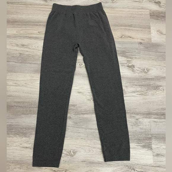 Poof! Gray Elastic Waist Pull On Full Length Leggings One Size Fits All - Picture 3 of 12